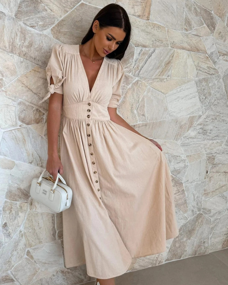 SANDRINE - ELEGANT DENIM DRESS