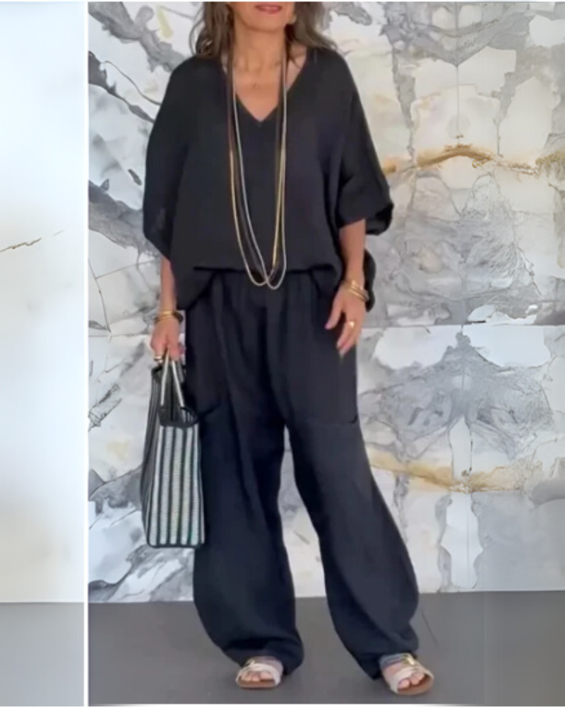 SAIRELA - Cotton and Linen Casual Set