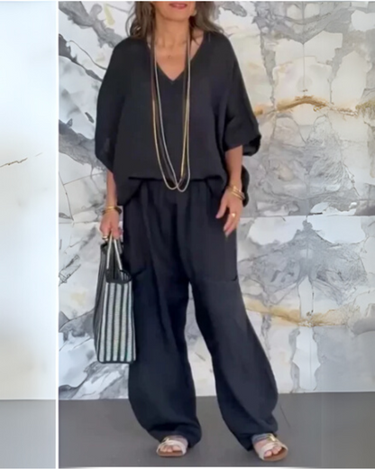 SAIRELA - Cotton and Linen Casual Set