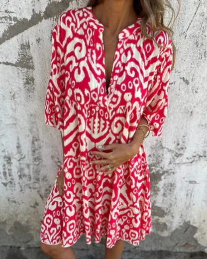 ARESE - CASUAL PRINTED DRESS