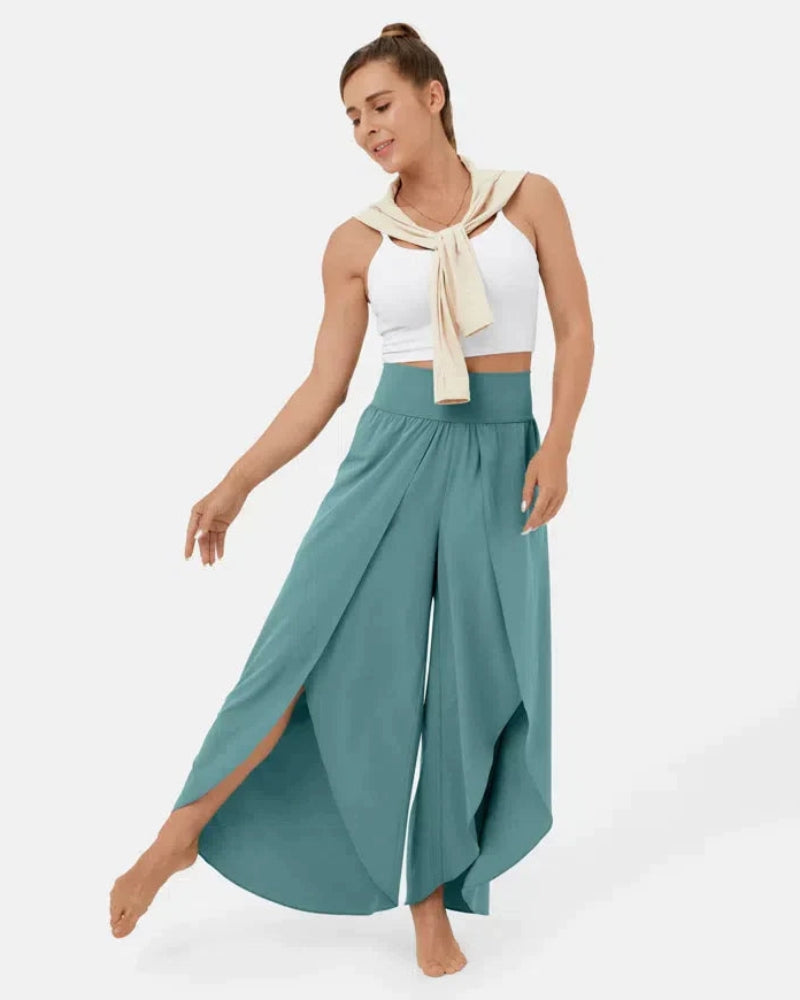JELA - SPLIT WIDE LEG PALAZZO PANTS