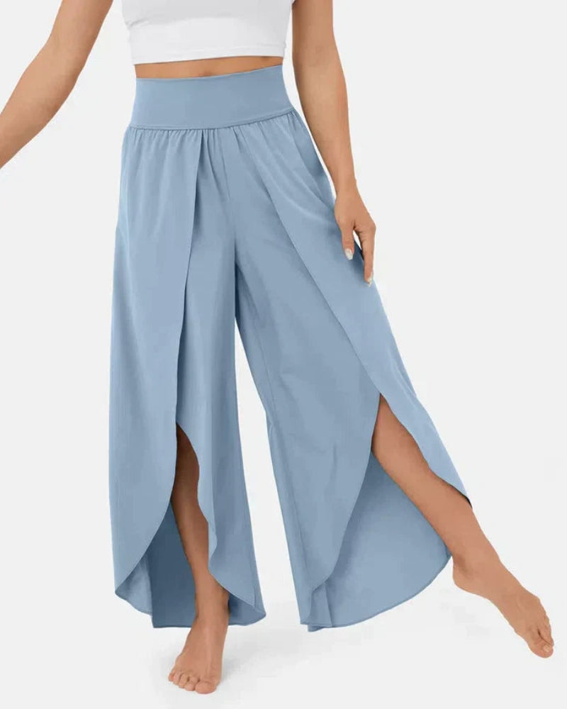 JELA - SPLIT WIDE LEG PALAZZO PANTS
