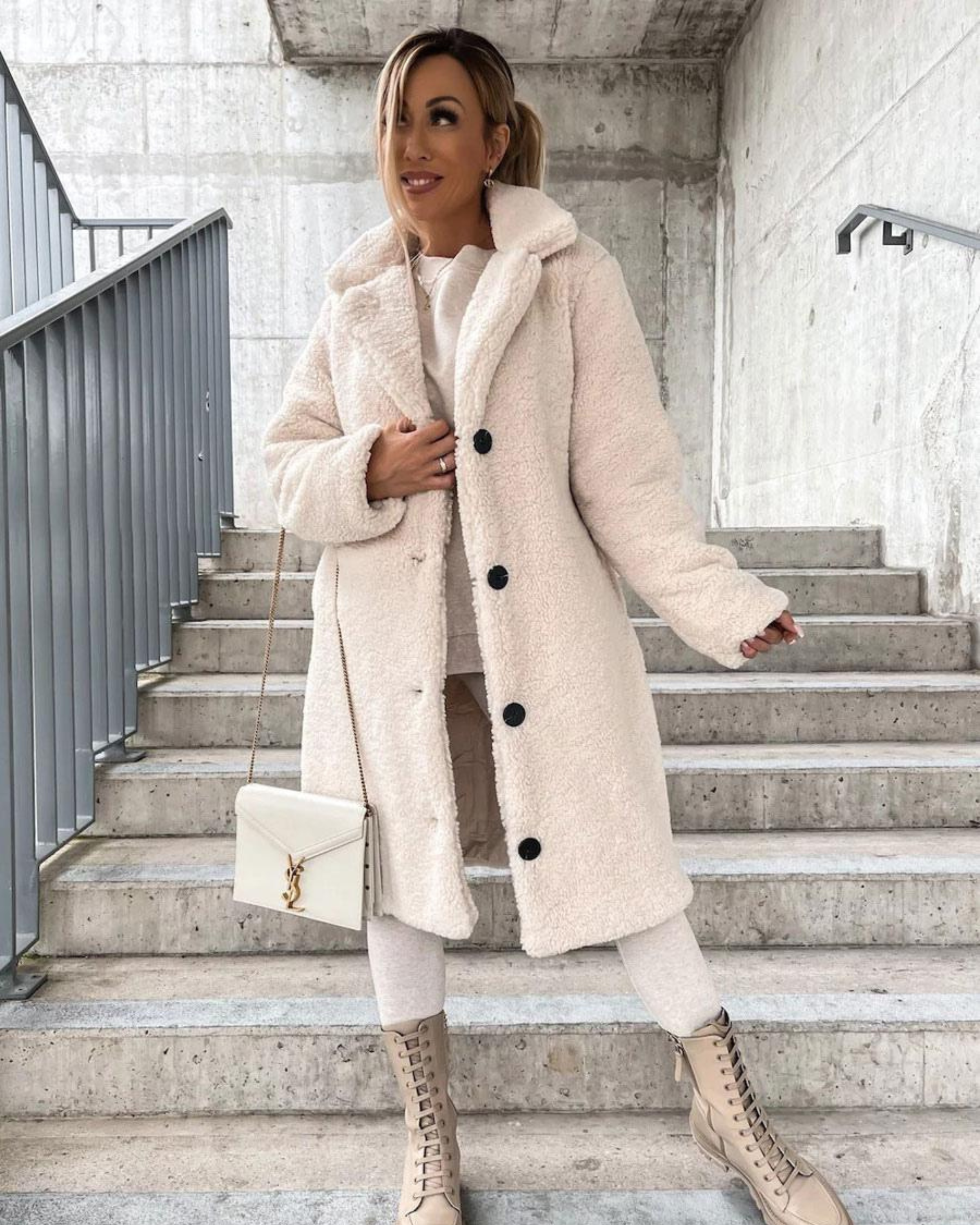 AROA - SUPREME SOFT TEDDY COAT #VEV34751