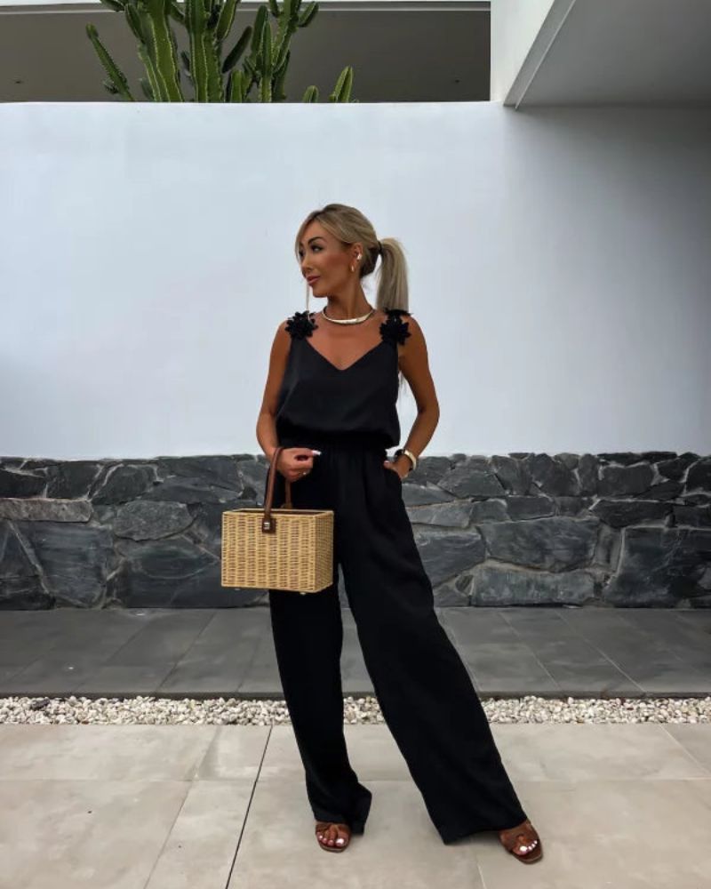 BARENI - Boho Floral Jumpsuit