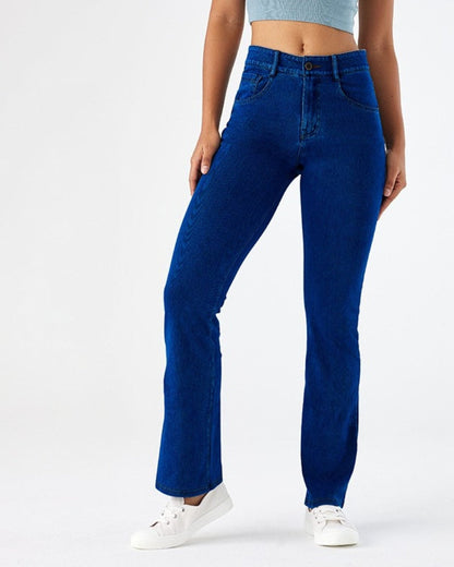 EDENA - High-waisted elastic jeans