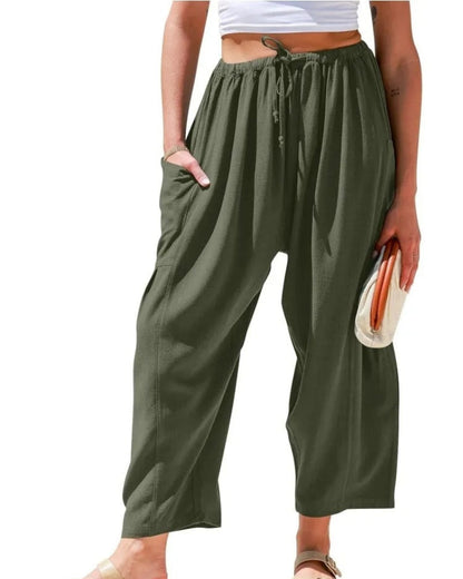 SIBANA - WIDE LEG LINEN PANTS