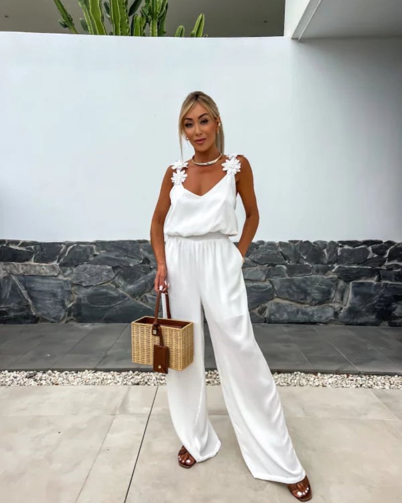 BARENI - Boho Floral Jumpsuit