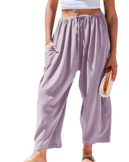 SIBANA - WIDE LEG LINEN PANTS