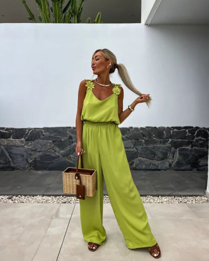 BARENI - Boho Floral Jumpsuit