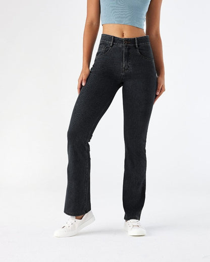EDENA - High-waisted elastic jeans