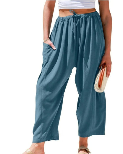 SIBANA - WIDE LEG LINEN PANTS
