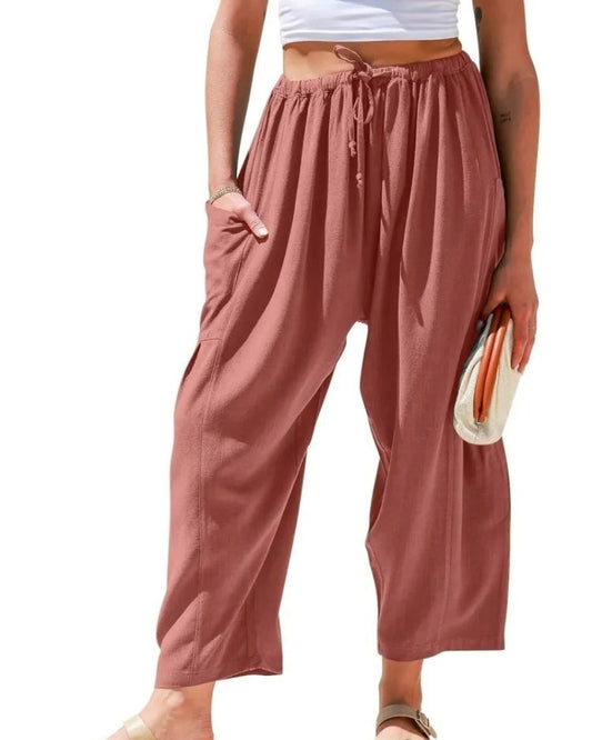 SIBANA - WIDE LEG LINEN PANTS