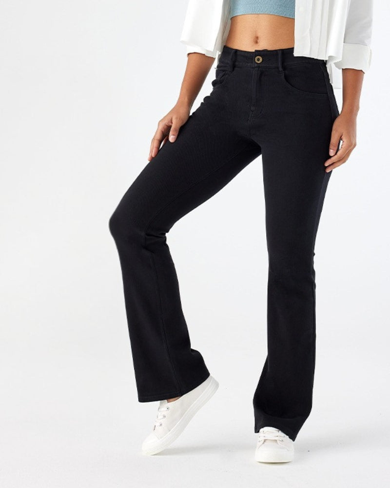 EDENA - High-waisted elastic jeans