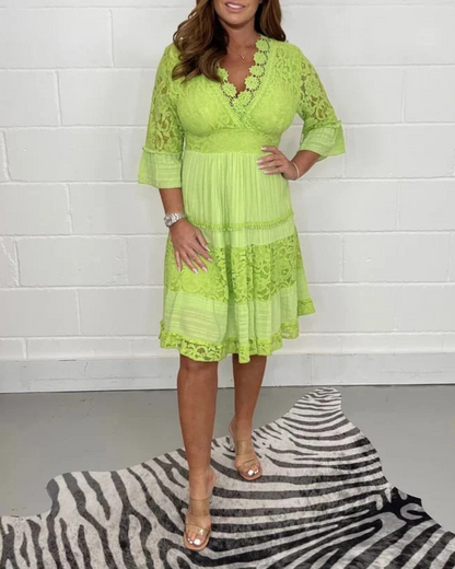 BERINDA - Embroidered Lace Dress