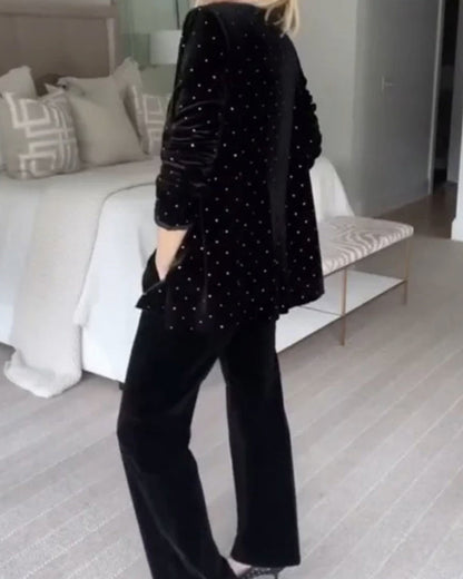 SAVAYA - Diamond Velvet Blazer