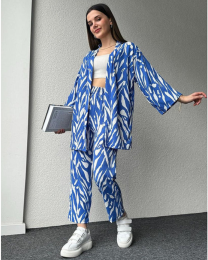 DENIA - Print Oversized Shirt with Pants