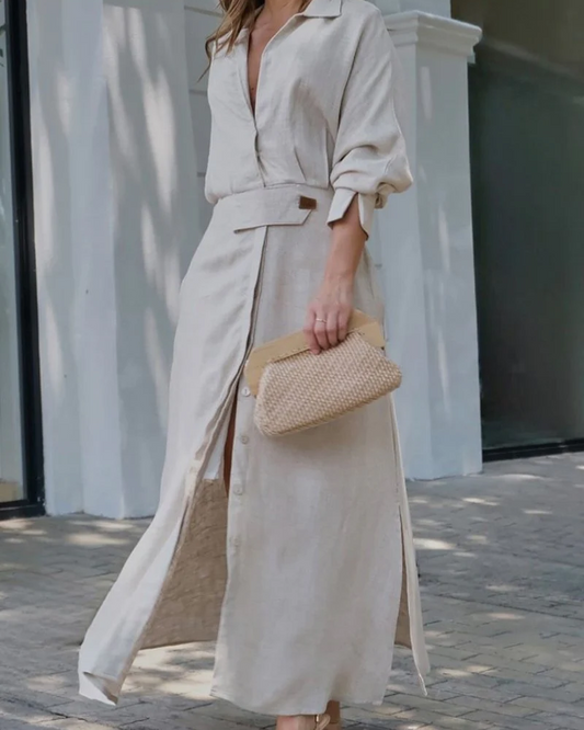 MELEIA - Cotton and linen maxi dress