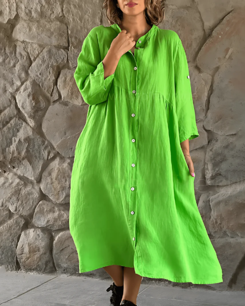 ADARE - Cotton and Linen Casual Dress