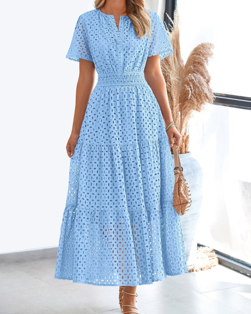 LINARS - Eyelet Elegance Dress BEST4132