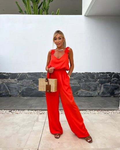 BARENI - Boho Floral Jumpsuit