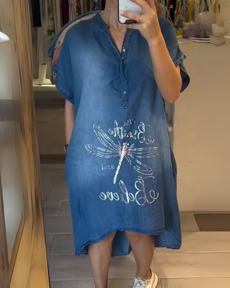 DALPHI - Casual denim dress #VEV32595
