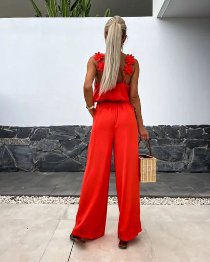 BARENI - Boho Floral Jumpsuit