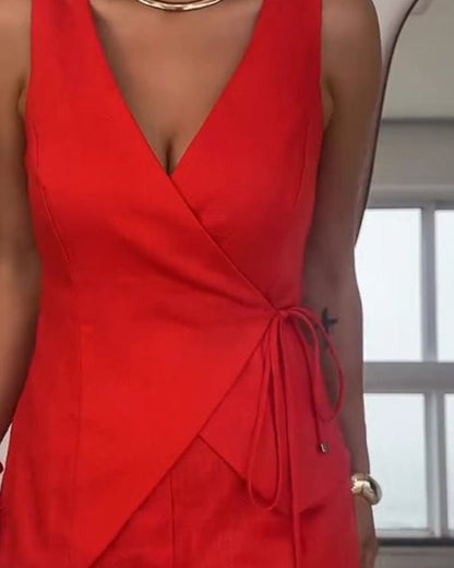 AMARALA - Sleeveless Wrap-Style Top