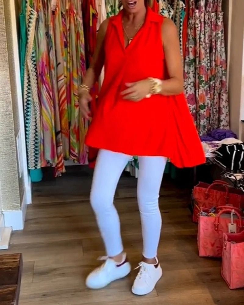 ANORIA - STYLISH SLEEVELESS TOP