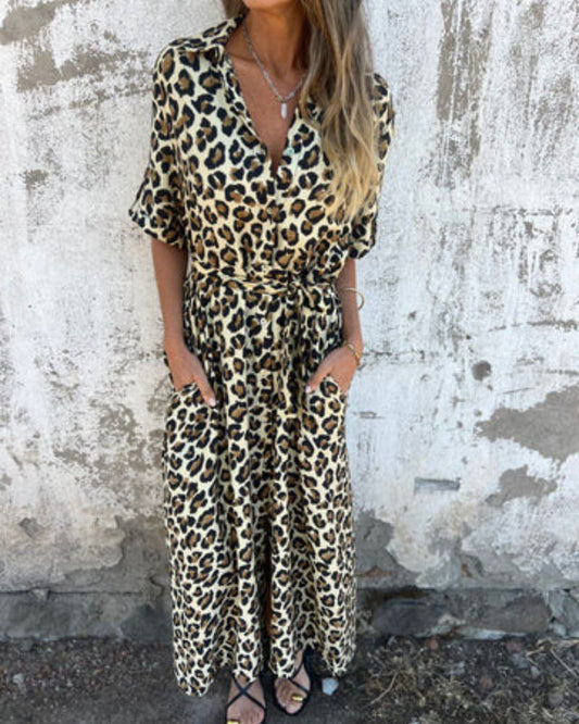 AMALIA - LEOPARD PRINT DRESS