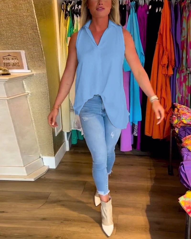 ANORIA - STYLISH SLEEVELESS TOP