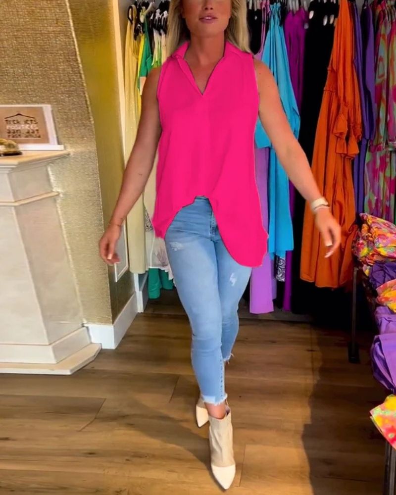 ANORIA - STYLISH SLEEVELESS TOP