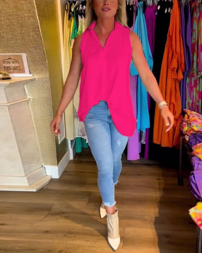 ANORIA - STYLISH SLEEVELESS TOP