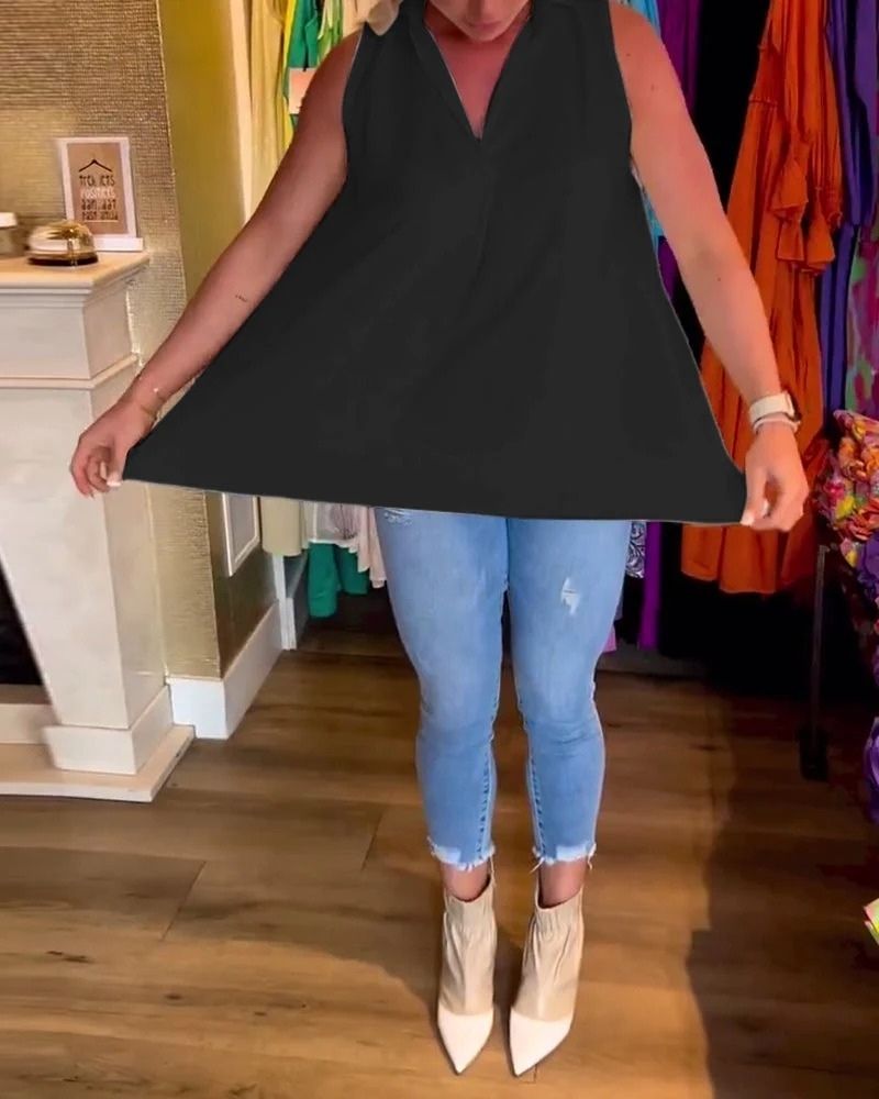 ANORIA - STYLISH SLEEVELESS TOP