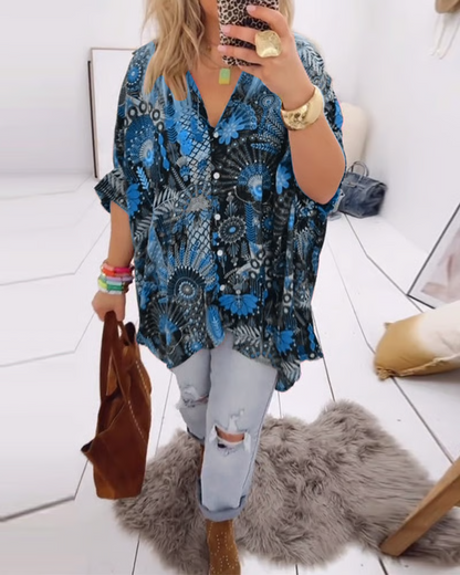 MARLENA - LOOSE PRINTED BLOUSE