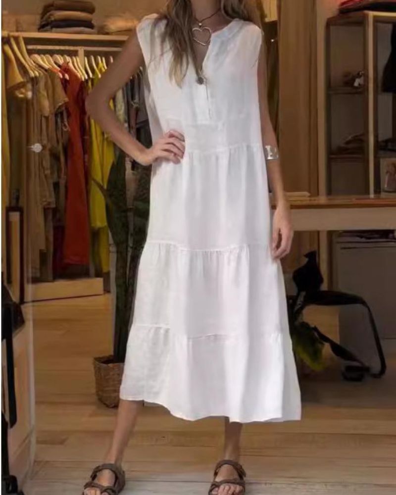 AROMEA - Sleeveless Linen Dress