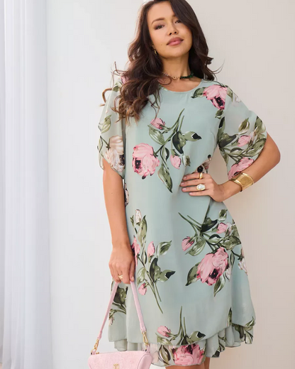 AMELIN - Elegant Chiffon Dress