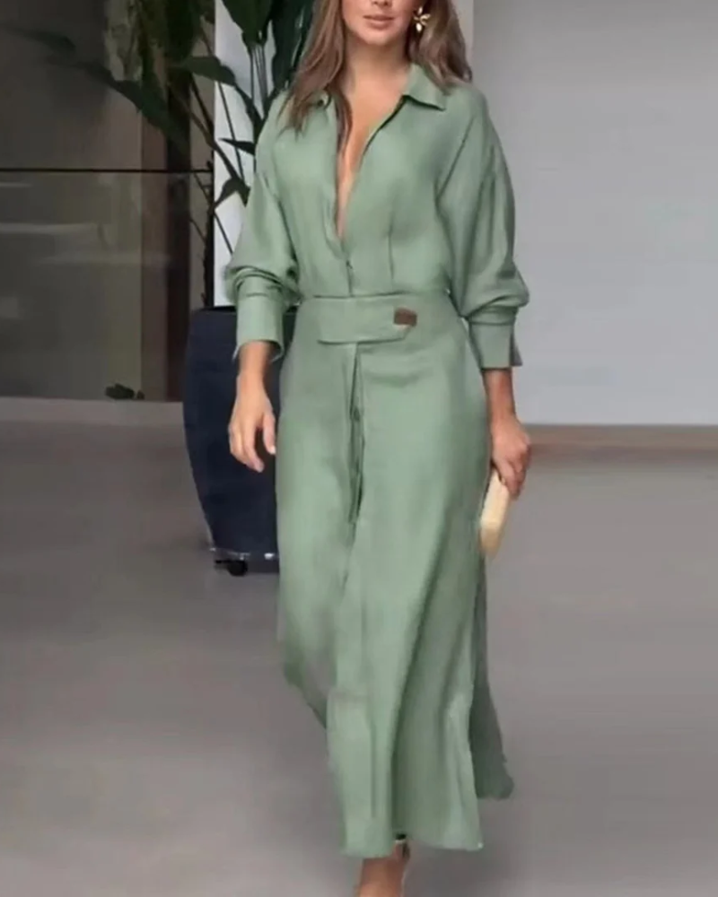 MELEIA - Cotton and linen maxi dress #KAL5082