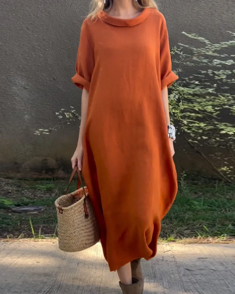 NEREAM - Casual cotton and linen dress