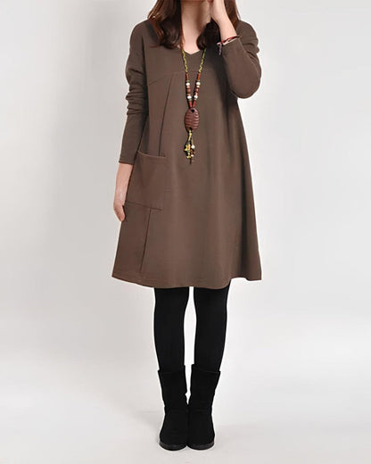 DEMARI - CASUAL DRESS WITH POCKETS