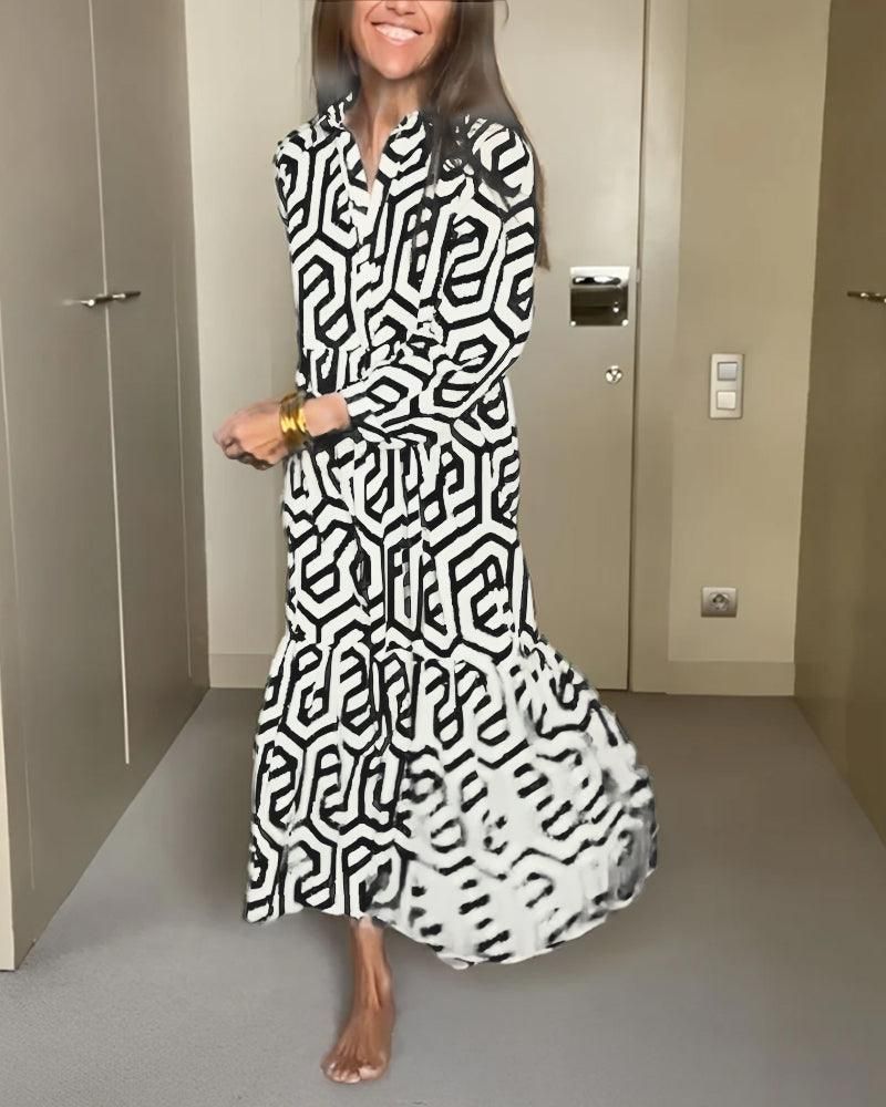 ZEVIAN - ELEGANT PATTERNED DRESS #RSA8172R