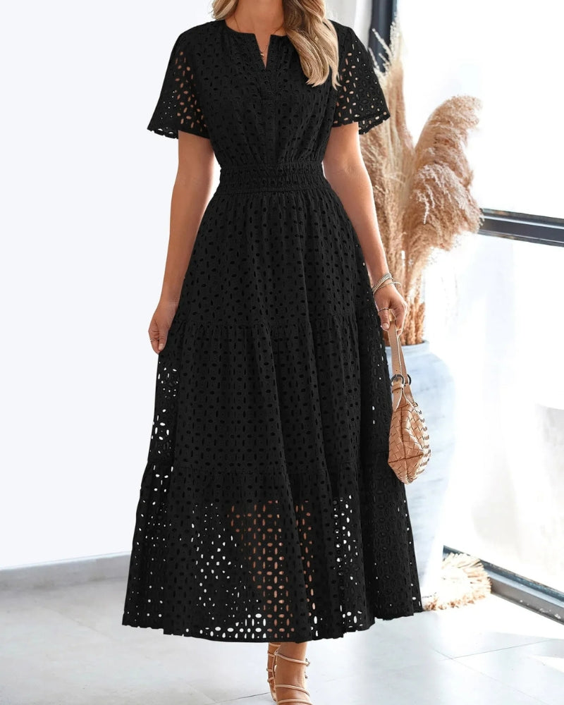 LINARS - Eyelet Elegance Dress BEST4132