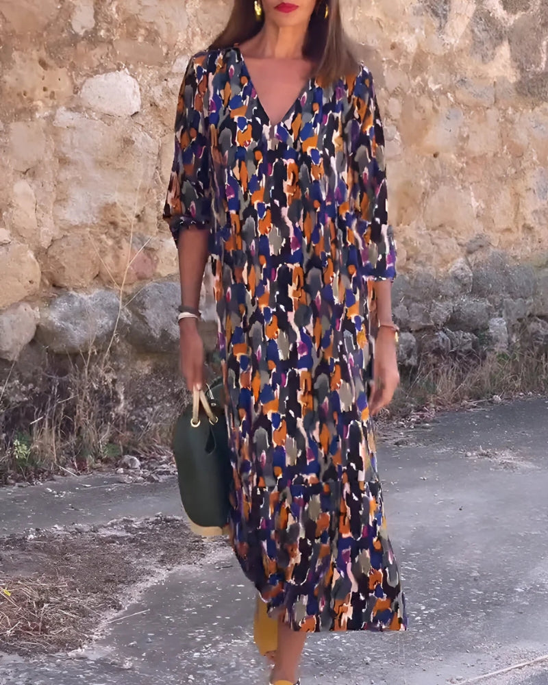 ASIRA - BOHO PRINTED DRESS