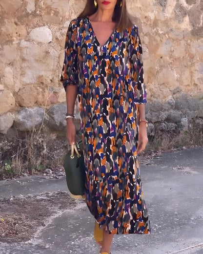 ASIRA - BOHO PRINTED DRESS