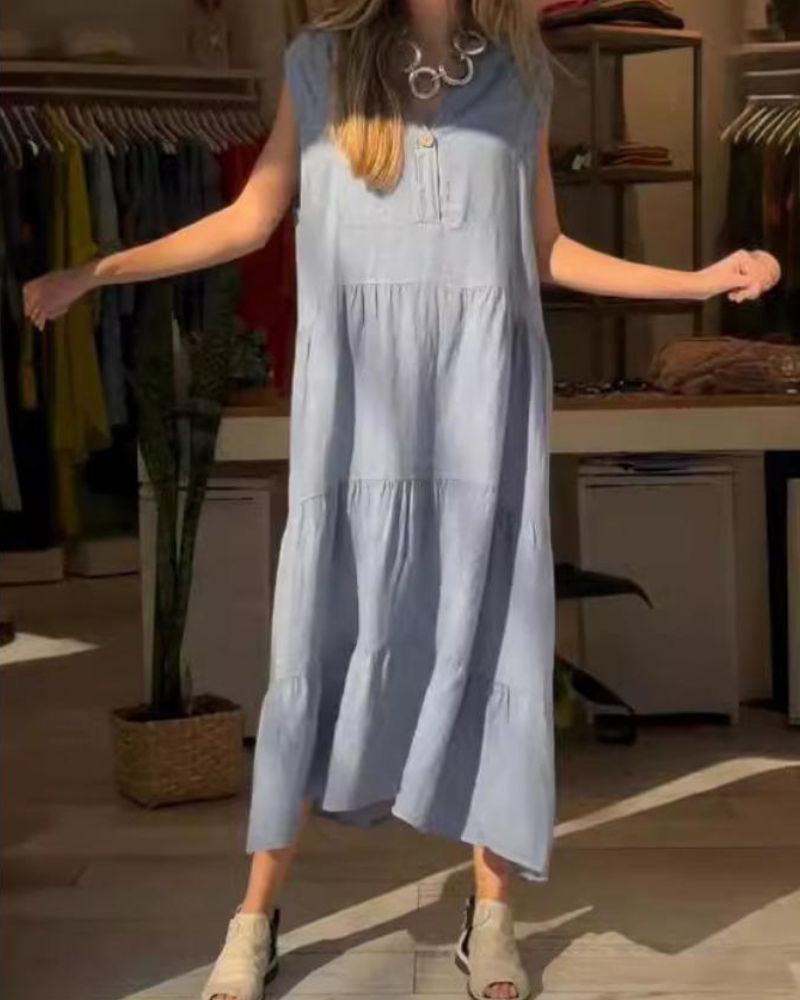 AROMEA - Sleeveless Linen Dress