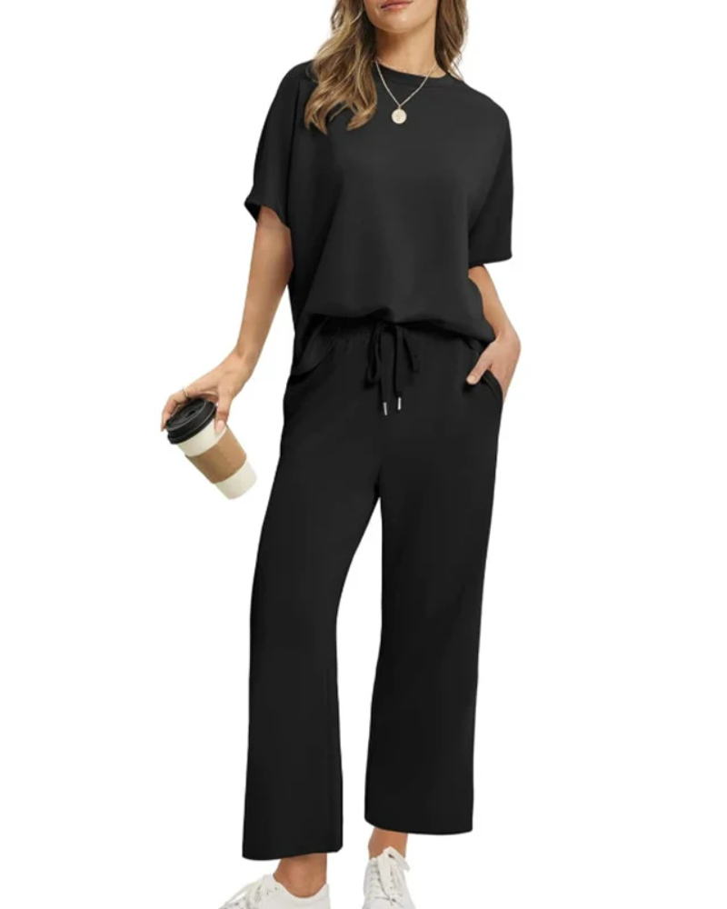 ASANARE - Soft Casual Top and Pants Set