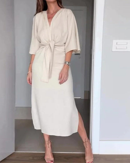 BALANA - Lace-Up Dress