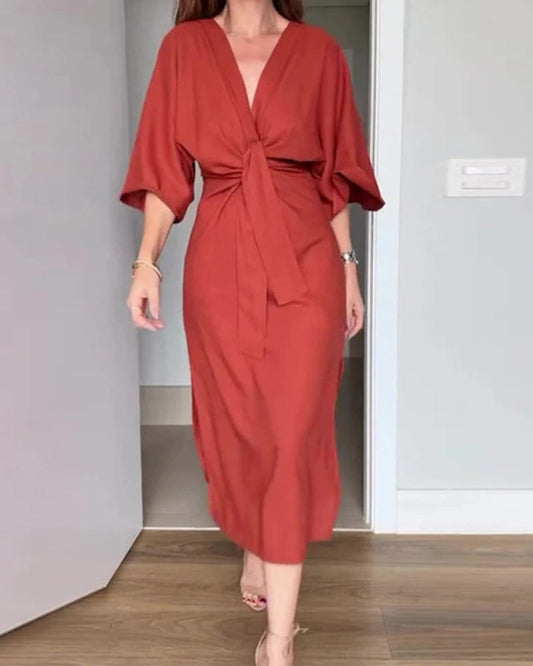 BALANA - Lace-Up Dress