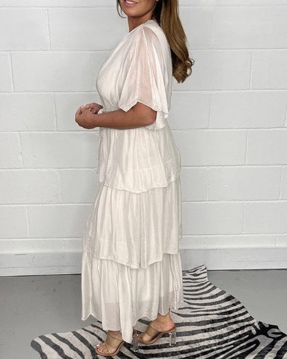 NAMOLA - Stylish and Elegant Tiered Chiffon Dress