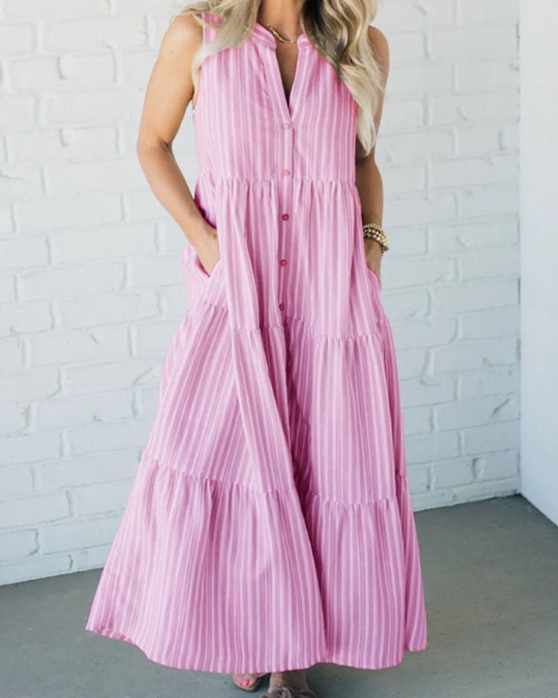 CARLIN - Sleeveless striped dresses