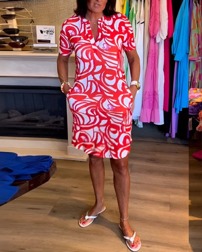 NEREA - ELEGANT PRINTED DRESS